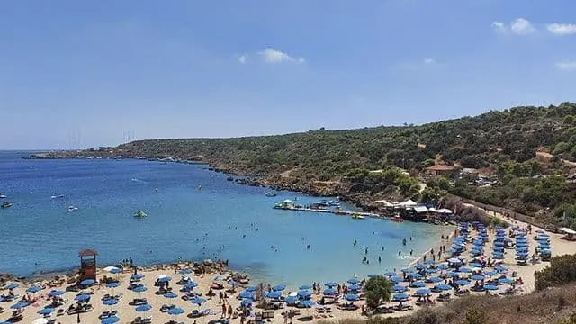 Image: View on Konnos Bay in Cyprus
