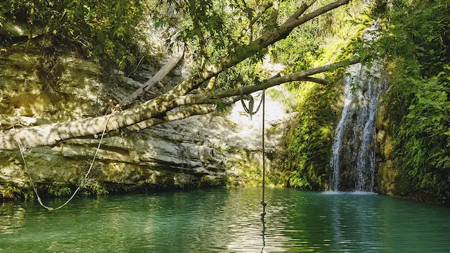 Image: A waterfall in the Troodos mountains